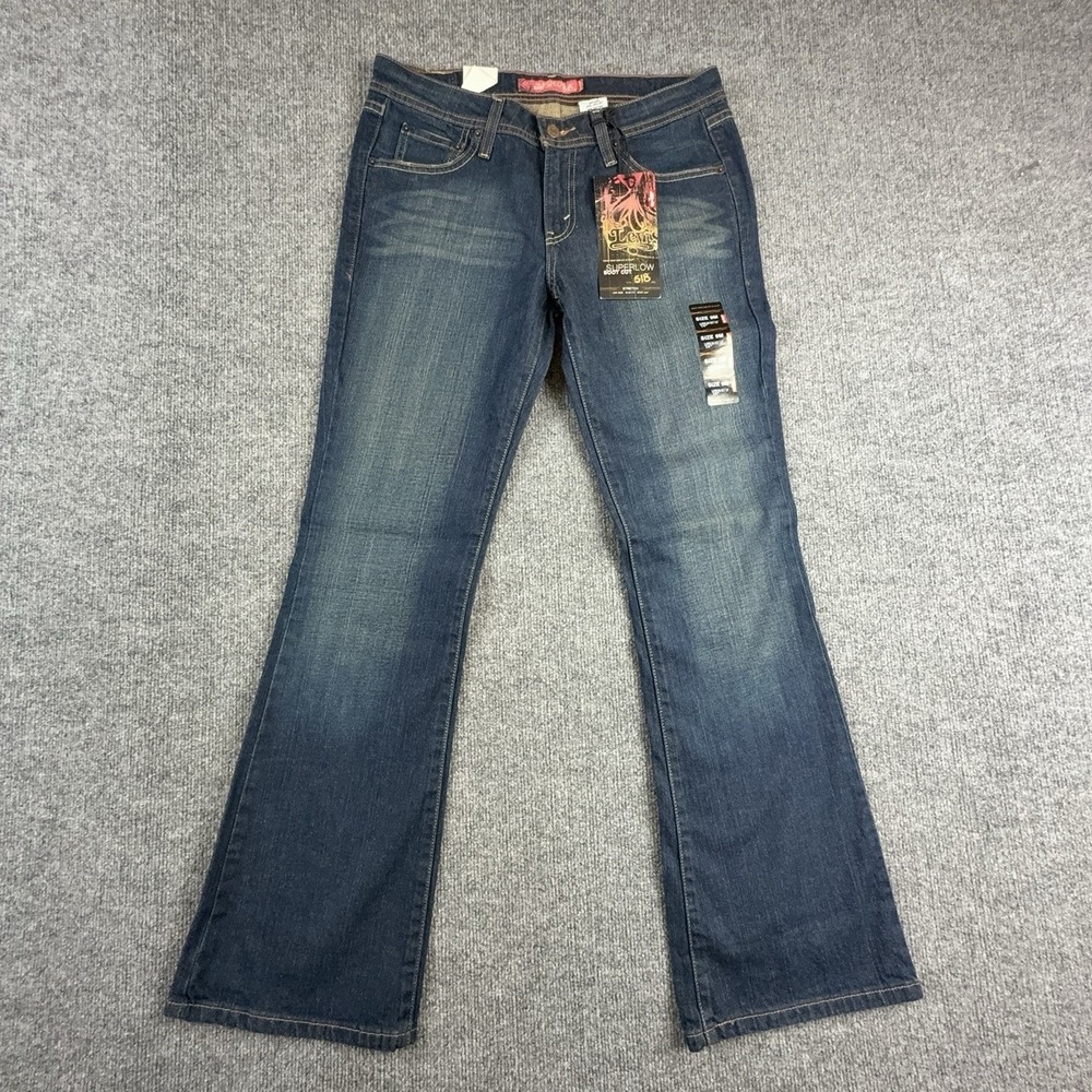 Y2K Levi's 518 Superlow Bootcut Jeans Juniors 9 Medium Blue Low Rise Stretch
